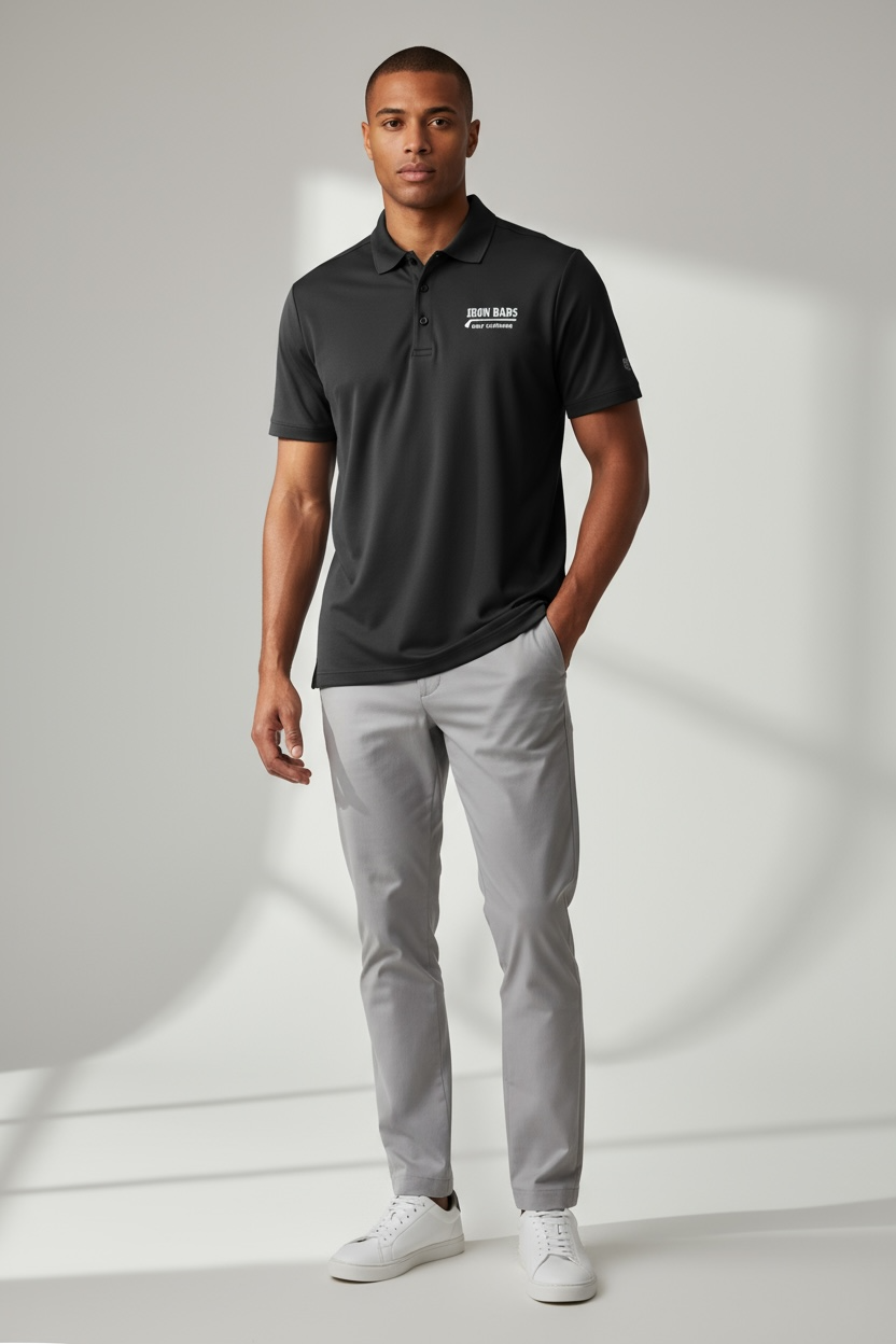 Breathable Performance Polos - Black